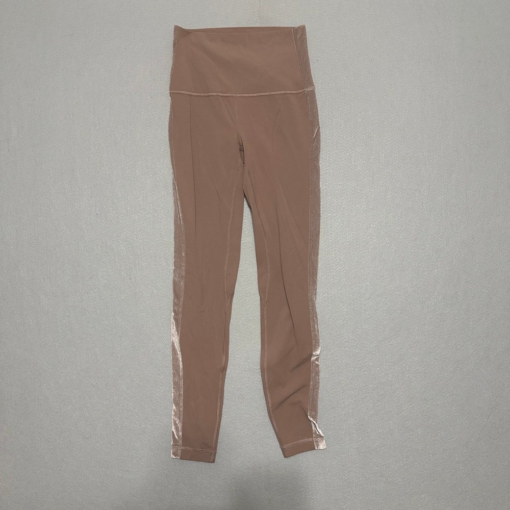 Lululemon Wunder Under High-Rise Tight Velvet Stripe Mauve Rosewood Womens 6